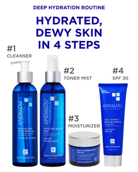 Andalou Naturals gel texture close-up showing lightweight hydrating foam