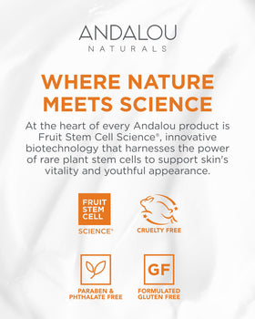 Andalou Naturals spatula applying mask illustrating easy, hygienic use