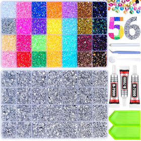 ANDGING front packaging showing full 61,000-piece bedazzling kit and tools for instant crafting