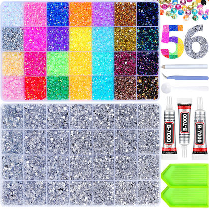 ANDGING front packaging showing full 61,000-piece bedazzling kit and tools for instant crafting