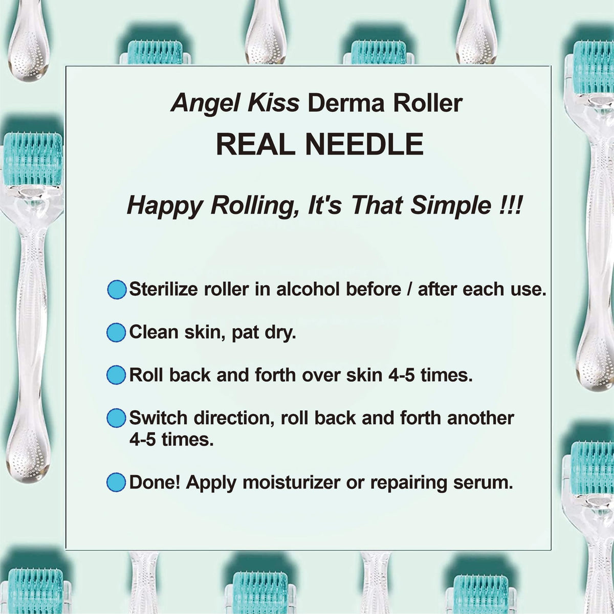 Angel Kiss rolling over scalp section for targeted coverage