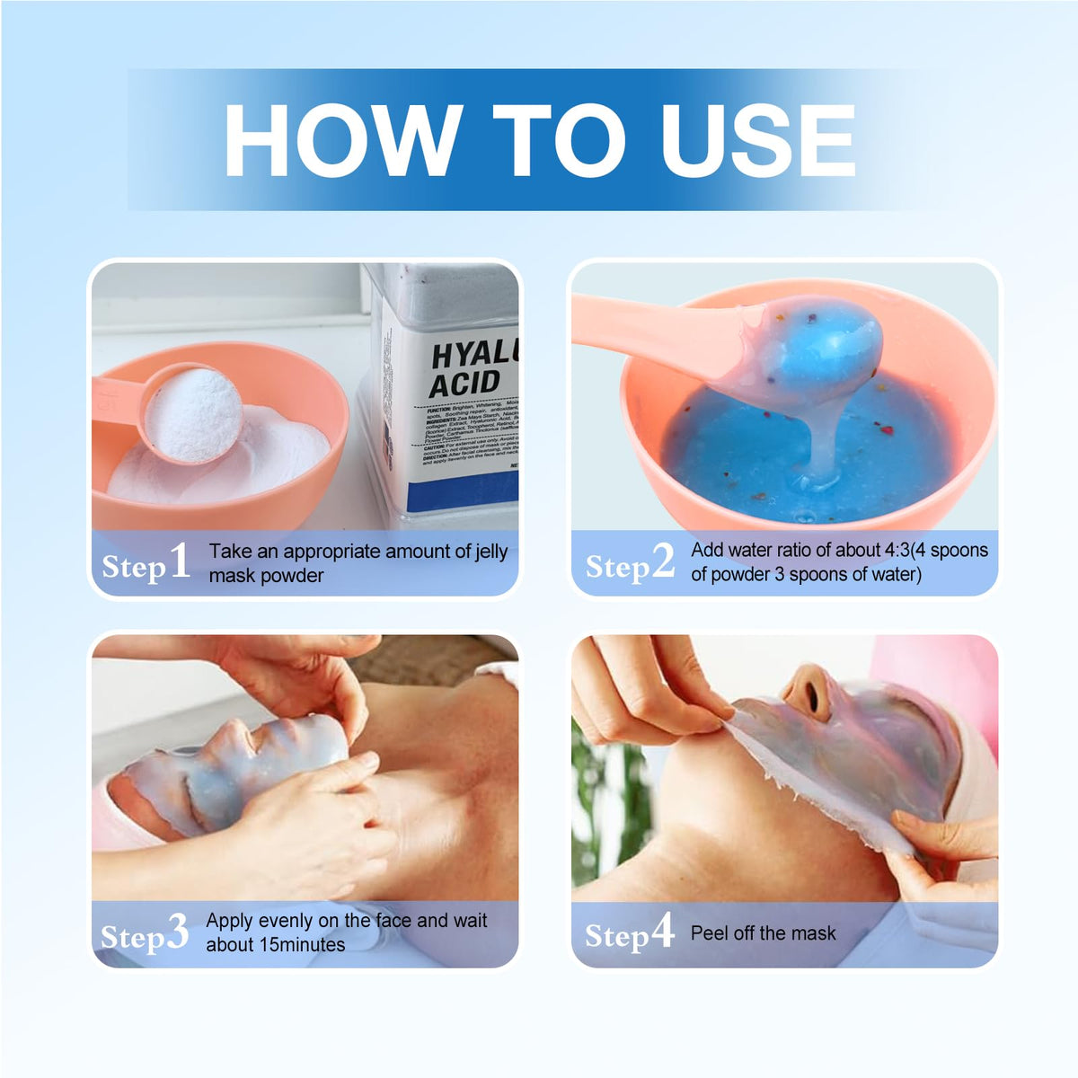 Angeland applied with spatula on face demonstrating even coverage and no-drip benefit