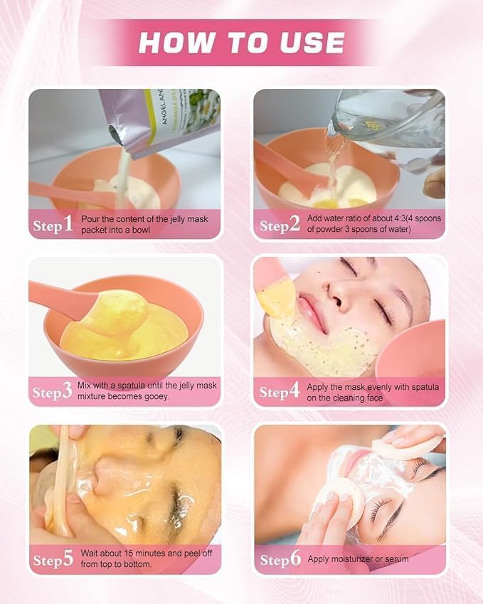 Angeland mask being applied with spatula for even, drip-free coverage