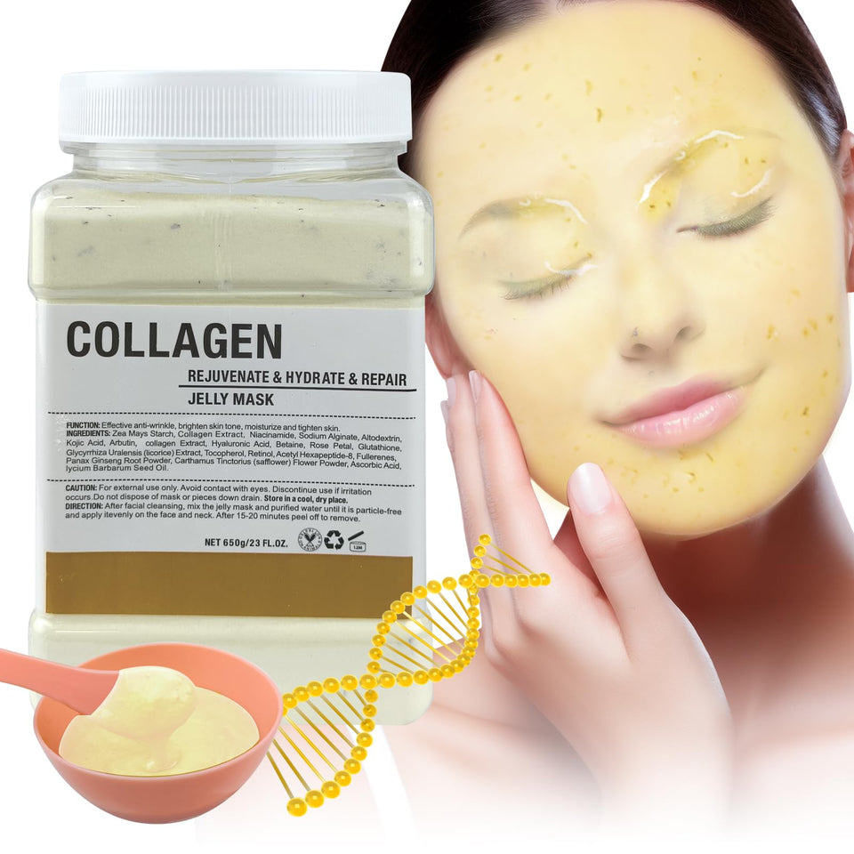 Angeland front packaging showing collagen jelly mask, highlights professional hydration benefit