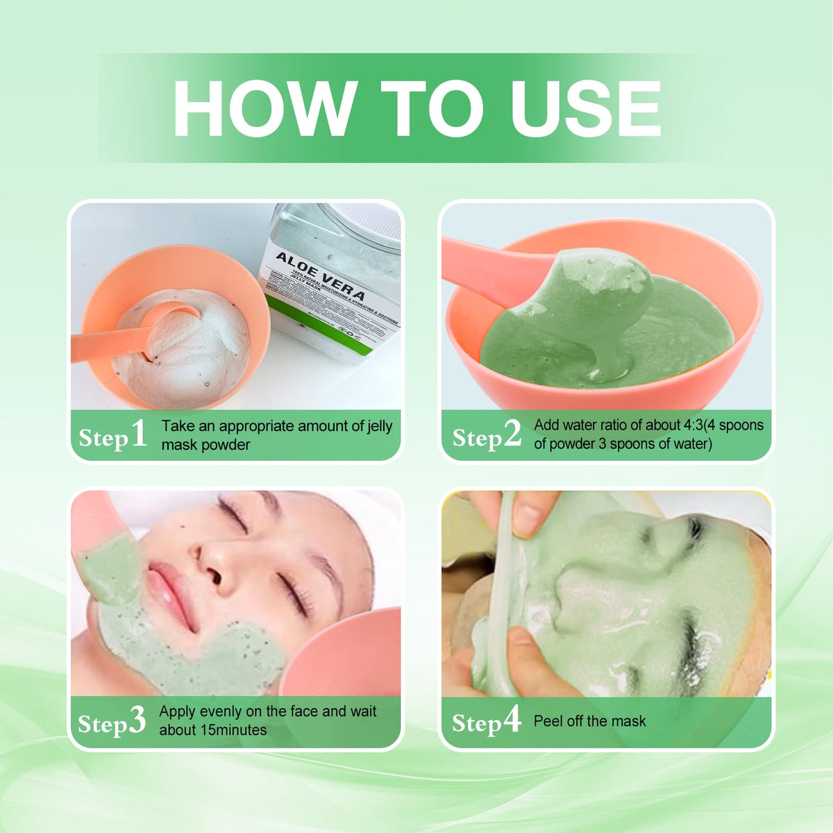 Angeland mask on model in spa setting illustrating calming treatment results