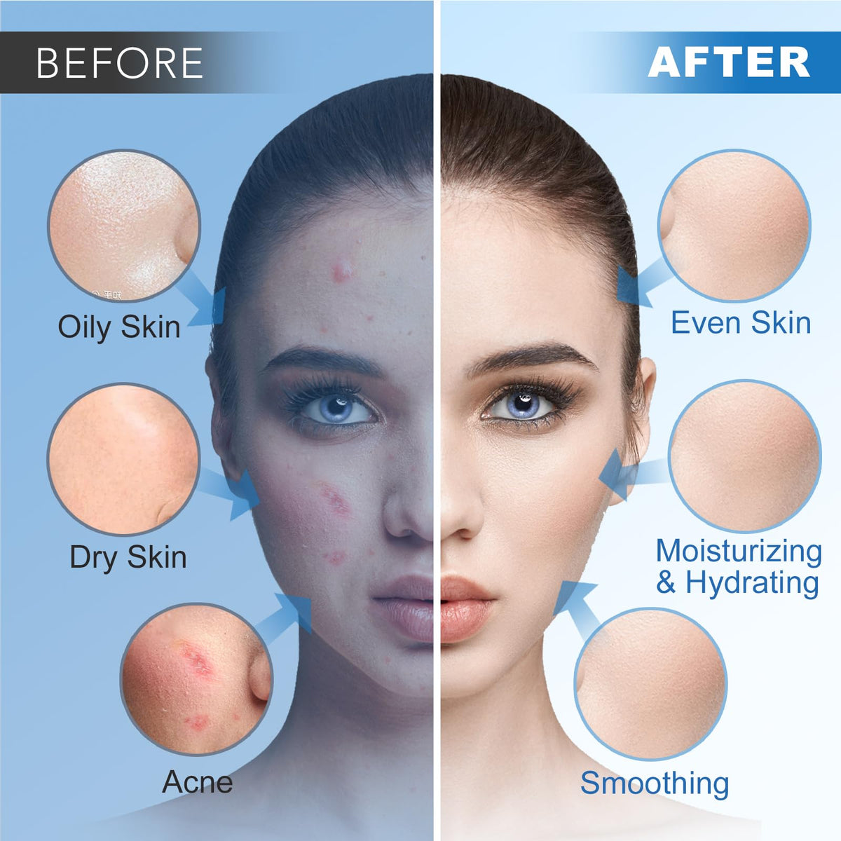 Angeland peel-off mask being removed showcasing gentle exfoliation and refreshed skin