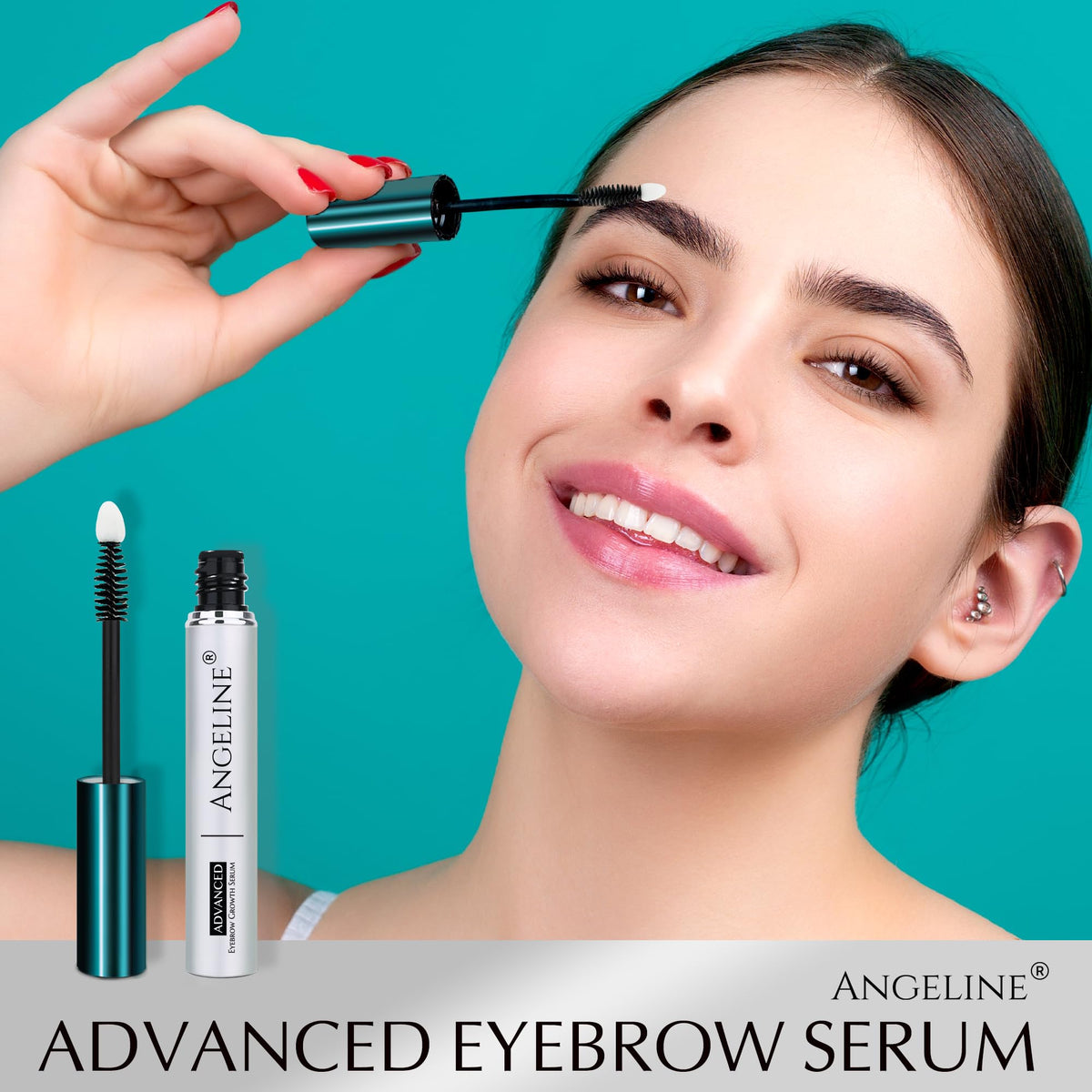 Angeline close-up of serum texture highlighting lightweight, non-greasy formula
