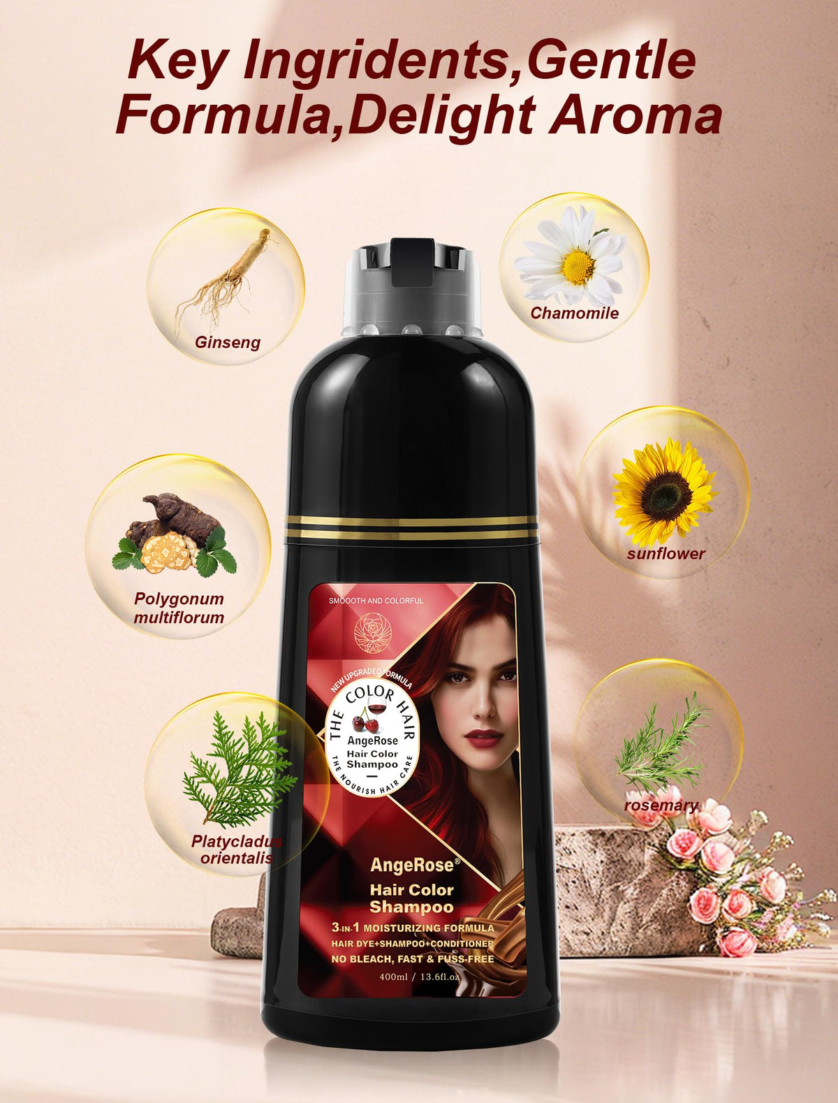 AngeRose shampoo foam texture demonstrating smooth application benefit