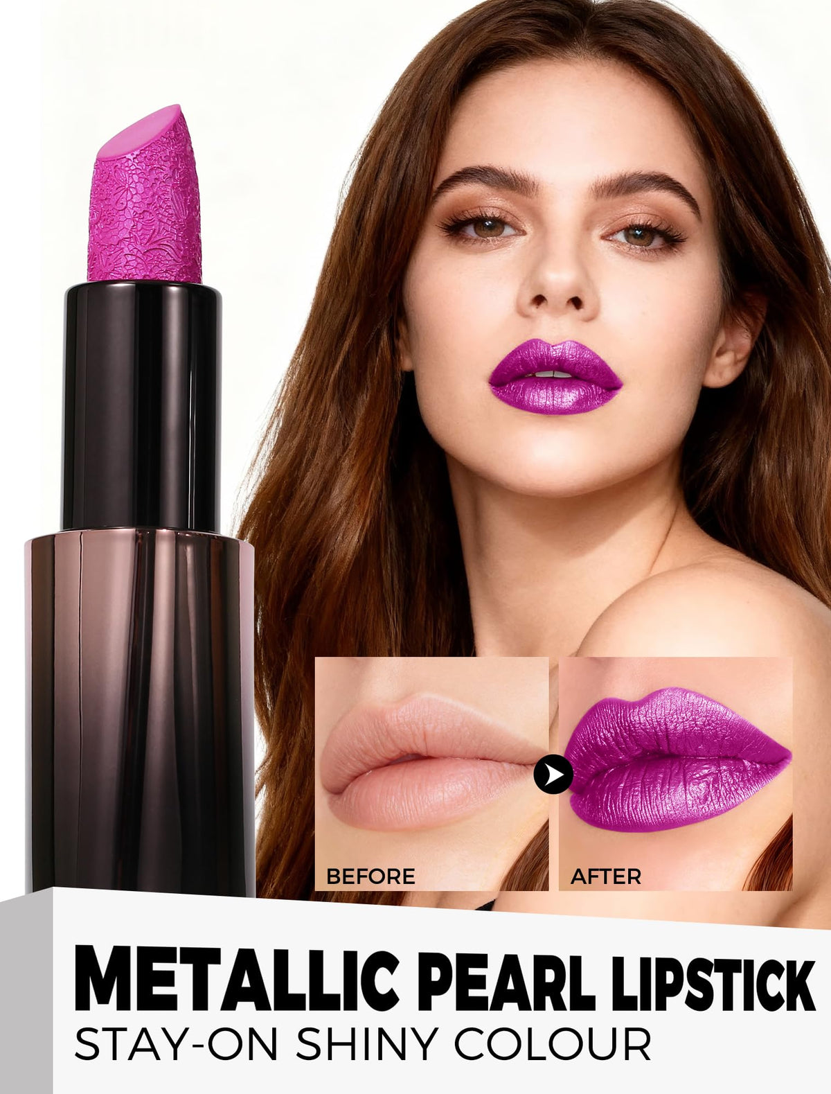 Anglicolor holographic fuchsia swatch texture highlighting fine metallic shimmer