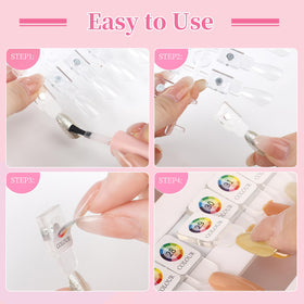 ANGNYA acrylic page close-up showing magnetic dots for secure nail tips