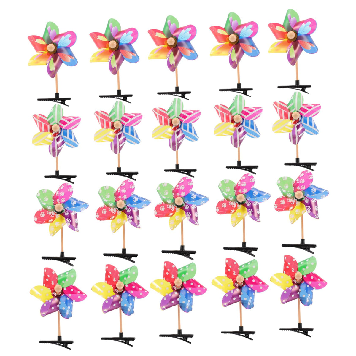 Angoily front packaging showing 24 colorful pinwheel clips and benefits