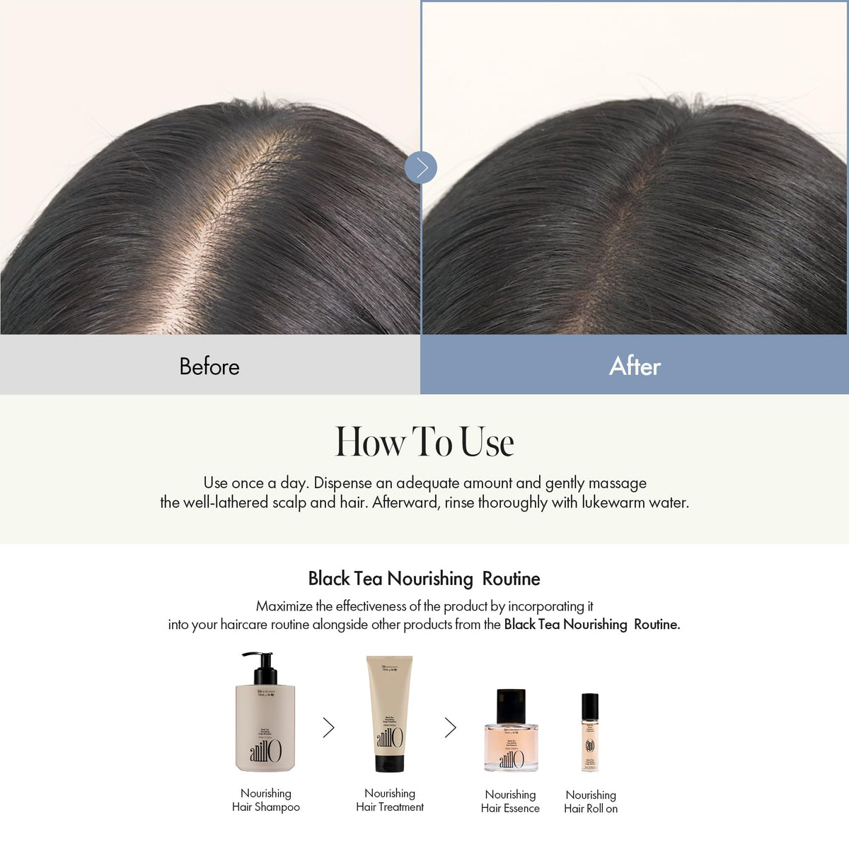 ANILLO shampoo lathering in shower for thorough but gentle clean benefit