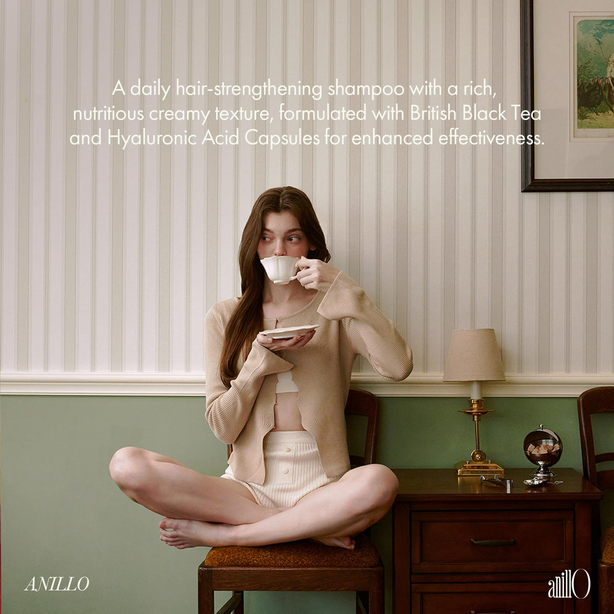 ANILLO plant-based milk ingredients display nourishing hair benefit