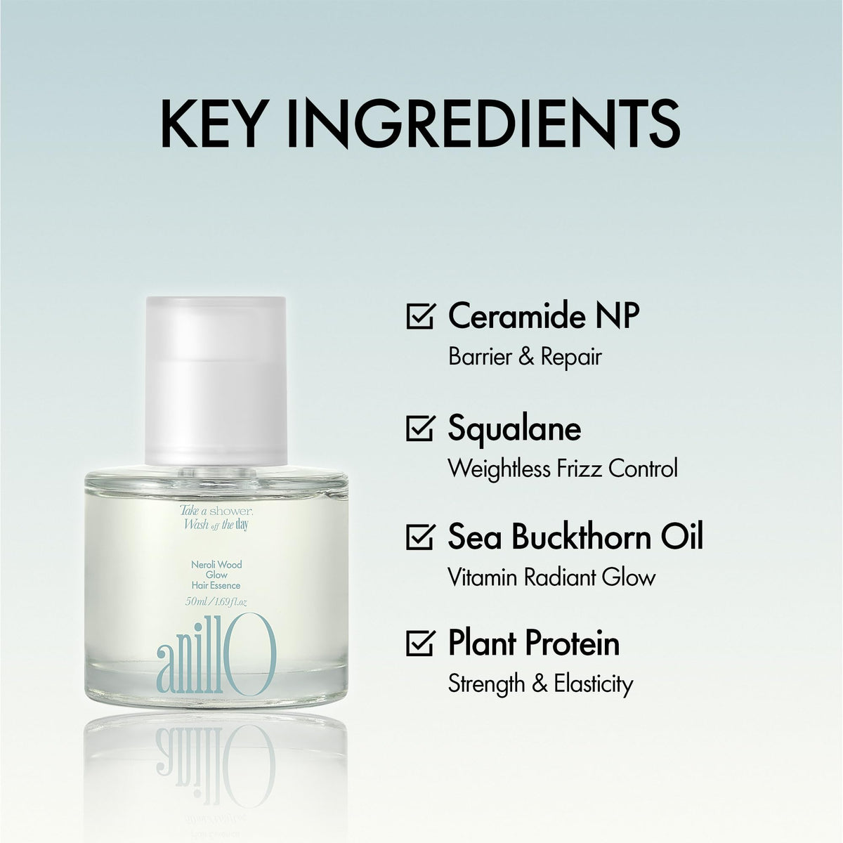 ANILLO oil texture close-up highlighting lightweight, non-greasy finish