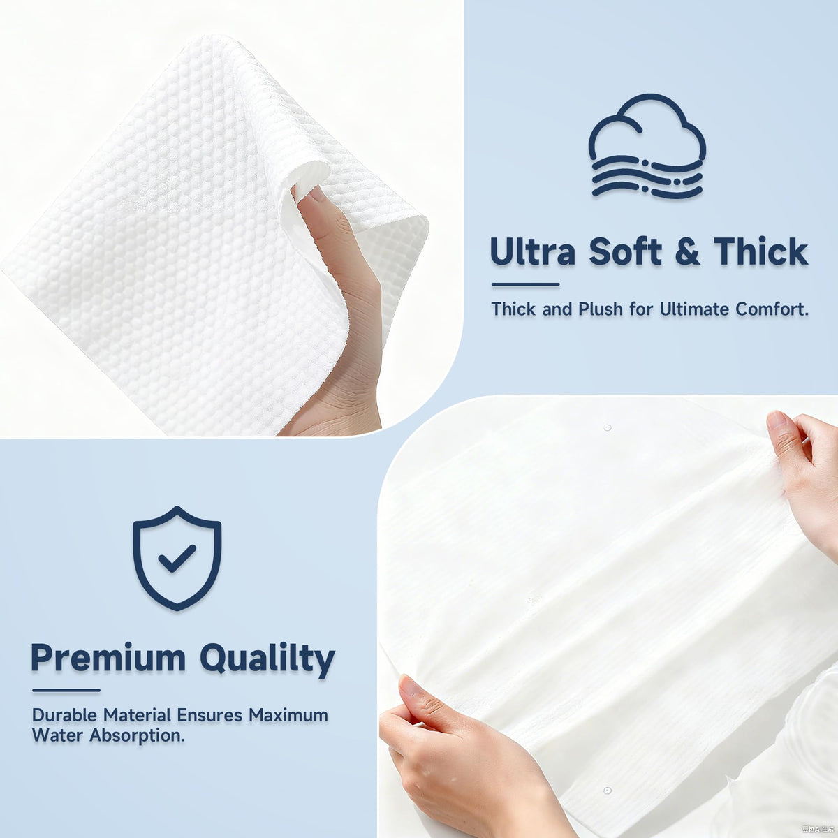ANKEXIN towel in use cleaning a face demonstrating gentle, hygienic benefit