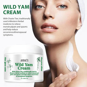 Anna's wild yam cream application on skin demonstrating quick absorption benefit