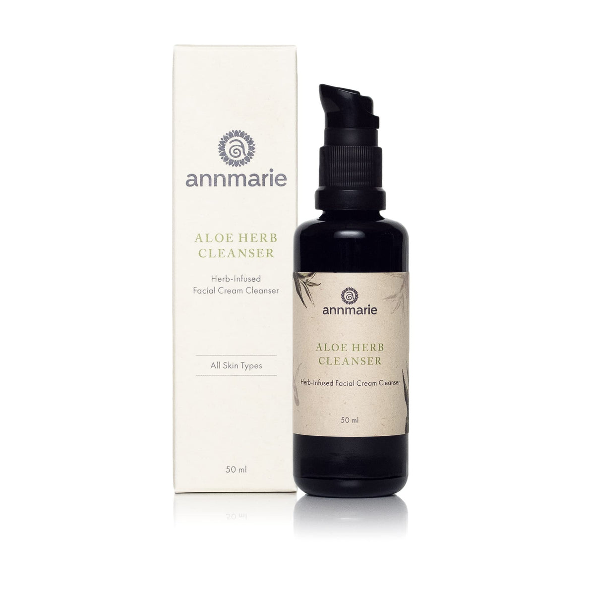 annmarie front packaging shows cleanser tube and clear benefits
