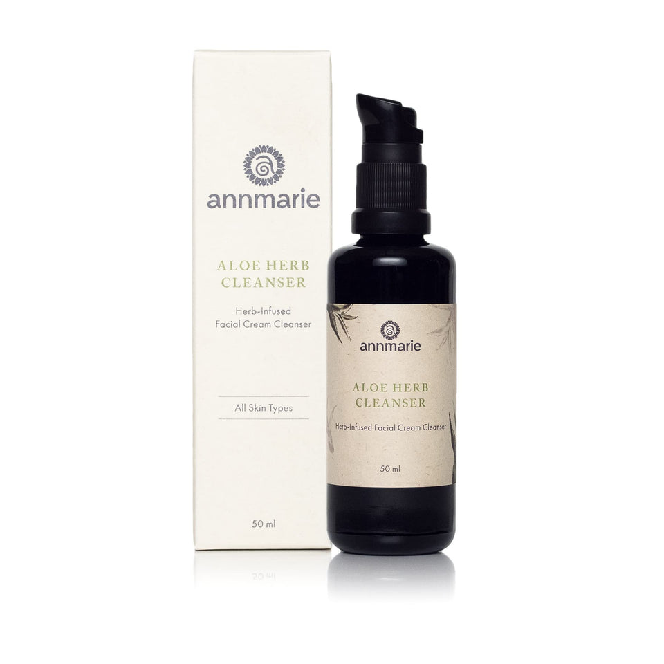 annmarie front packaging shows cleanser tube and clear benefits