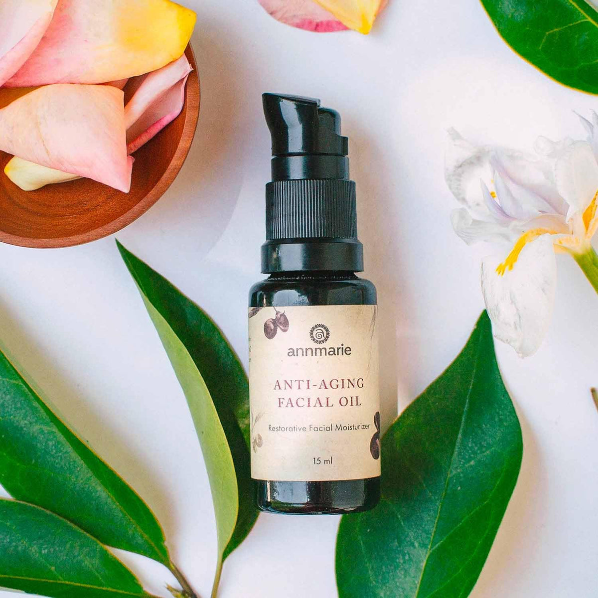 annmarie skincare routine lifestyle image showing product use and radiant skin result