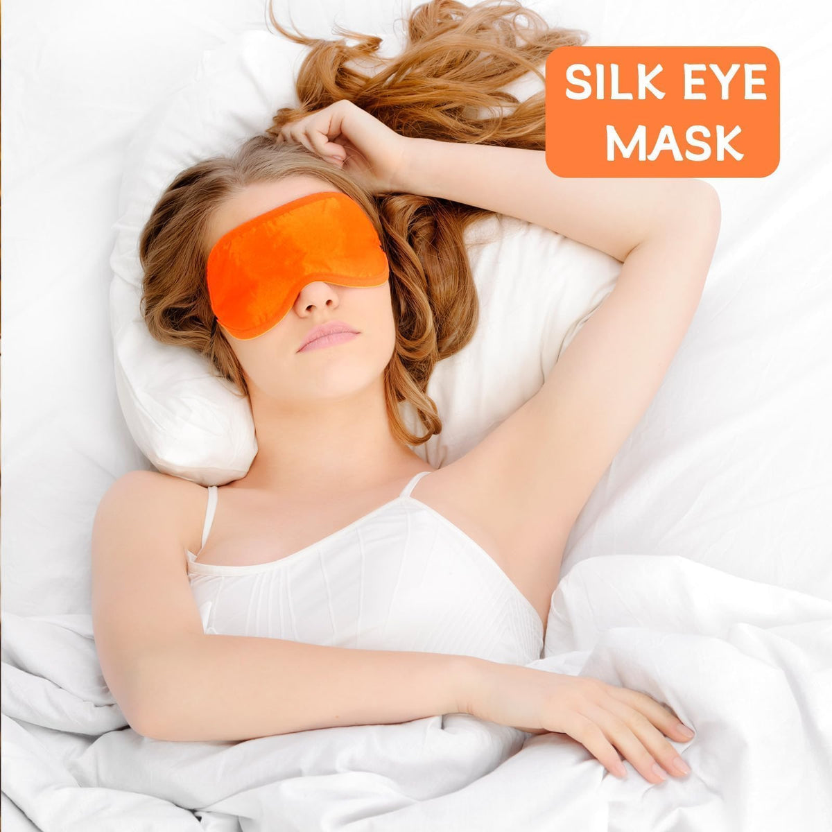 ANOTION silk eye mask with soft socks paired for restful sleep comfort