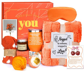 ANOTION front view of orange-themed gift box showing full set and presentation benefit