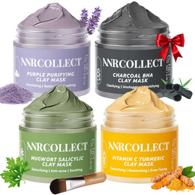 ANRCOLLECT front packaging showing all four masks and benefits