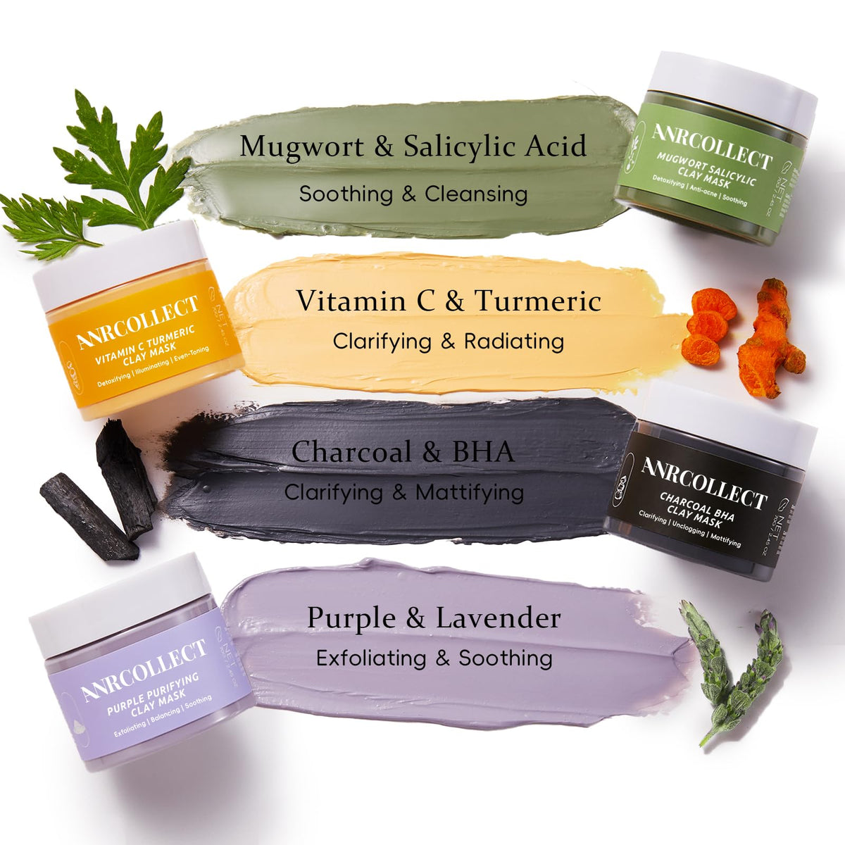 ANRCOLLECT Mugwort Salicylic jar label detail conveying soothing benefits