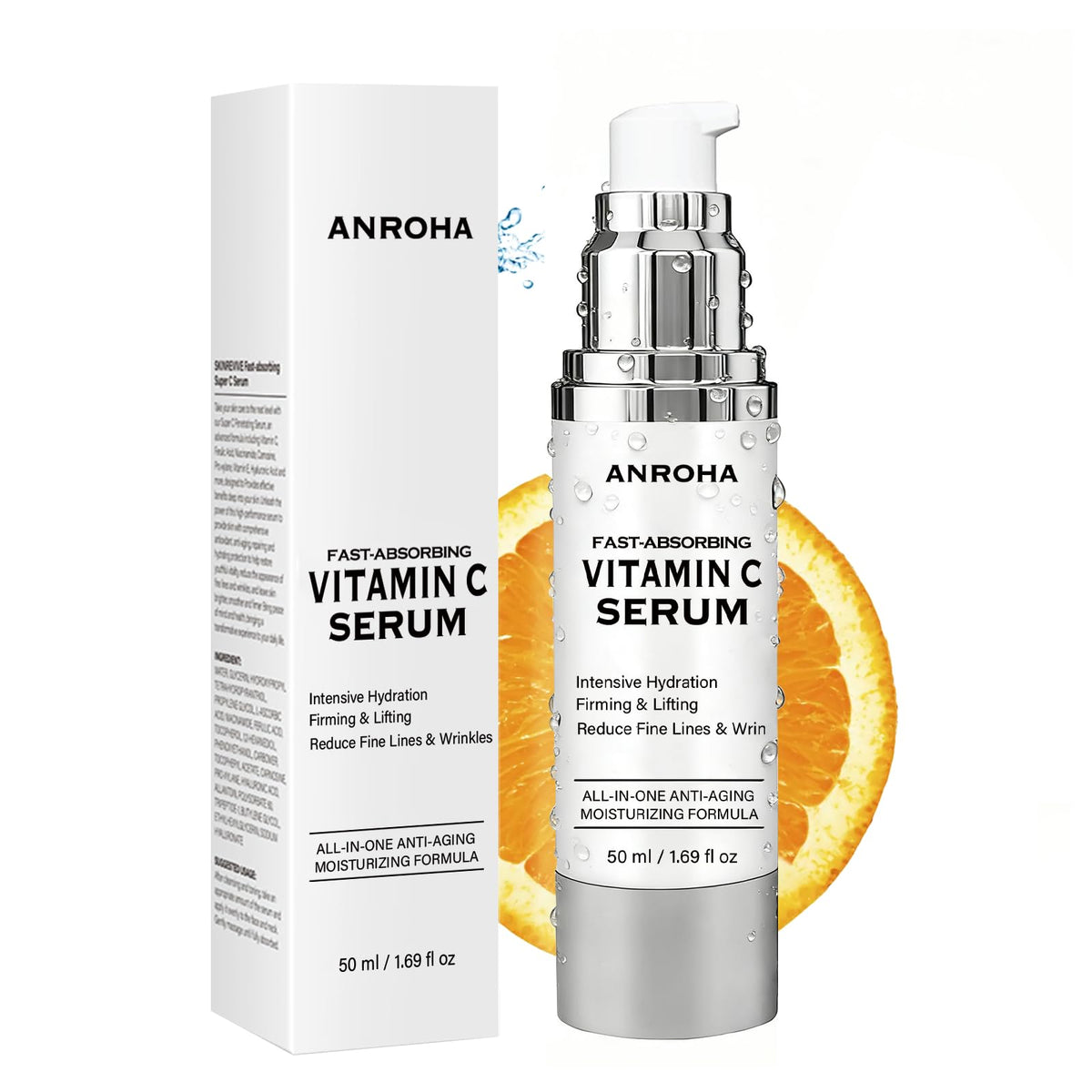 Anroha front packaging 50ml shows clean label and generous size benefit