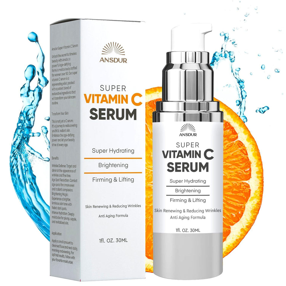 ANSDUR front packaging showing serum bottle and clear benefits