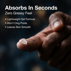 Anthony cream on fingers showing texture for smooth application