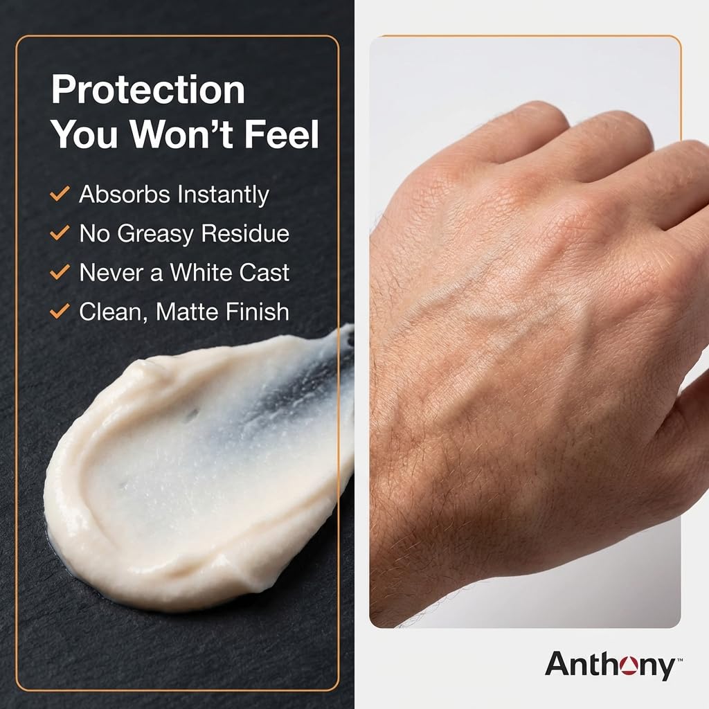 Anthony being applied to a man's face providing fast-absorbing hydration benefit