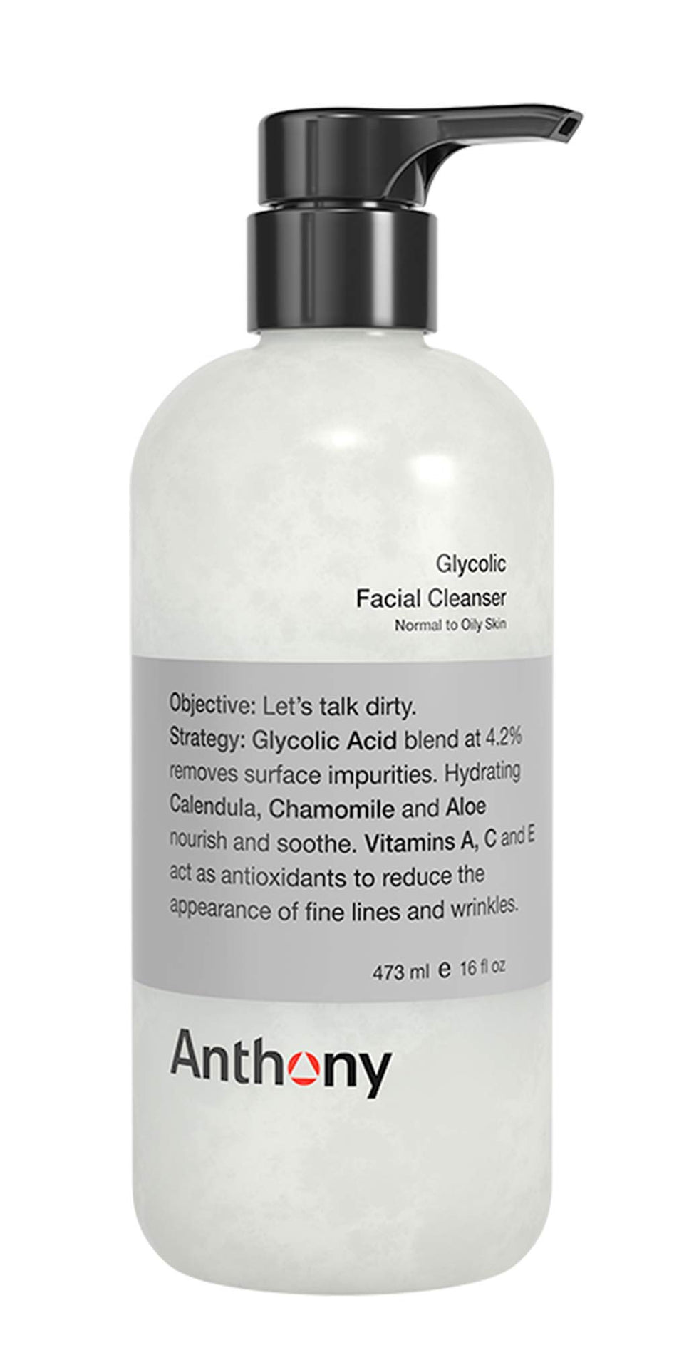 Anthony front packaging showing 16 fl oz bottle and brand benefits