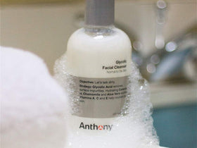 Anthony in-shave routine demonstrating pre-shave cleansing and smoother shave