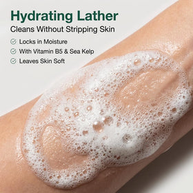 Anthony lather on hair showing foam and cleansing effect without heaviness
