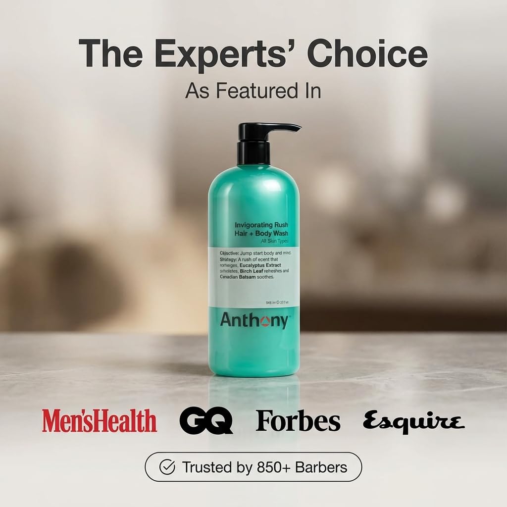 Anthony bottle next to a water glass showing 32 fl oz scale and value size