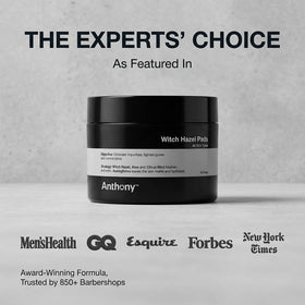 Pads beside moisturizer illustrating Anthony size and convenience