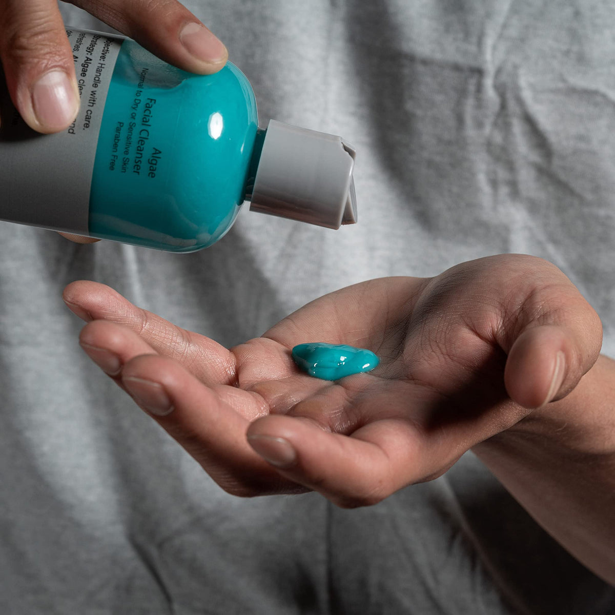 Anthony pump dispensing gel into hand, controlled dose for travel convenience