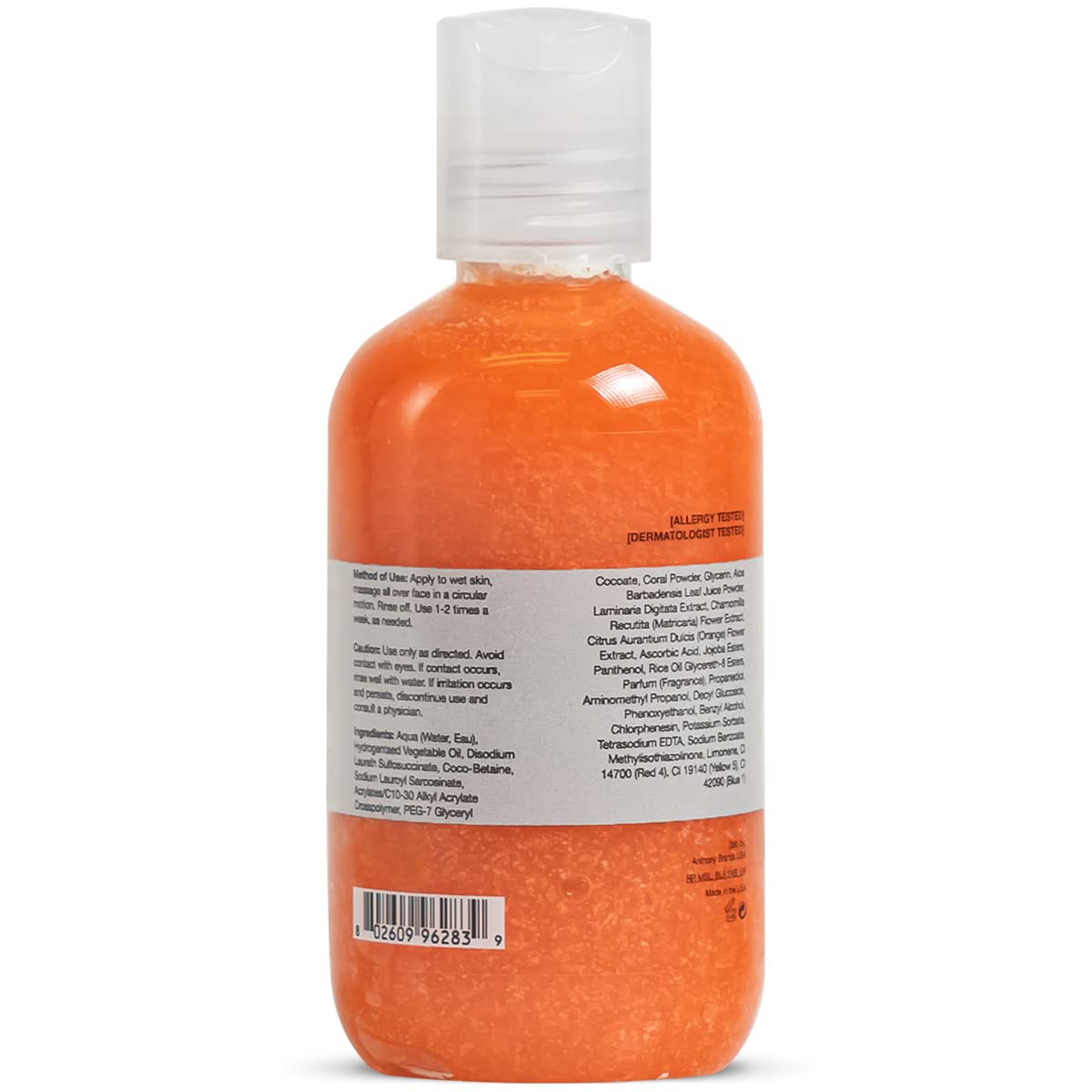 Anthony scrub size comparison with everyday items to show travel-friendly volume