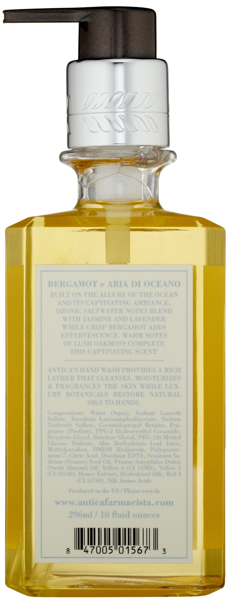 Antica Farmacista creamy lather with visible ingredients, close-up showing moisturizing benefit