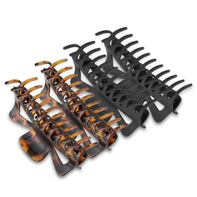 Antmoilios front view of four jumbo clips showing colors and packaging for gifting