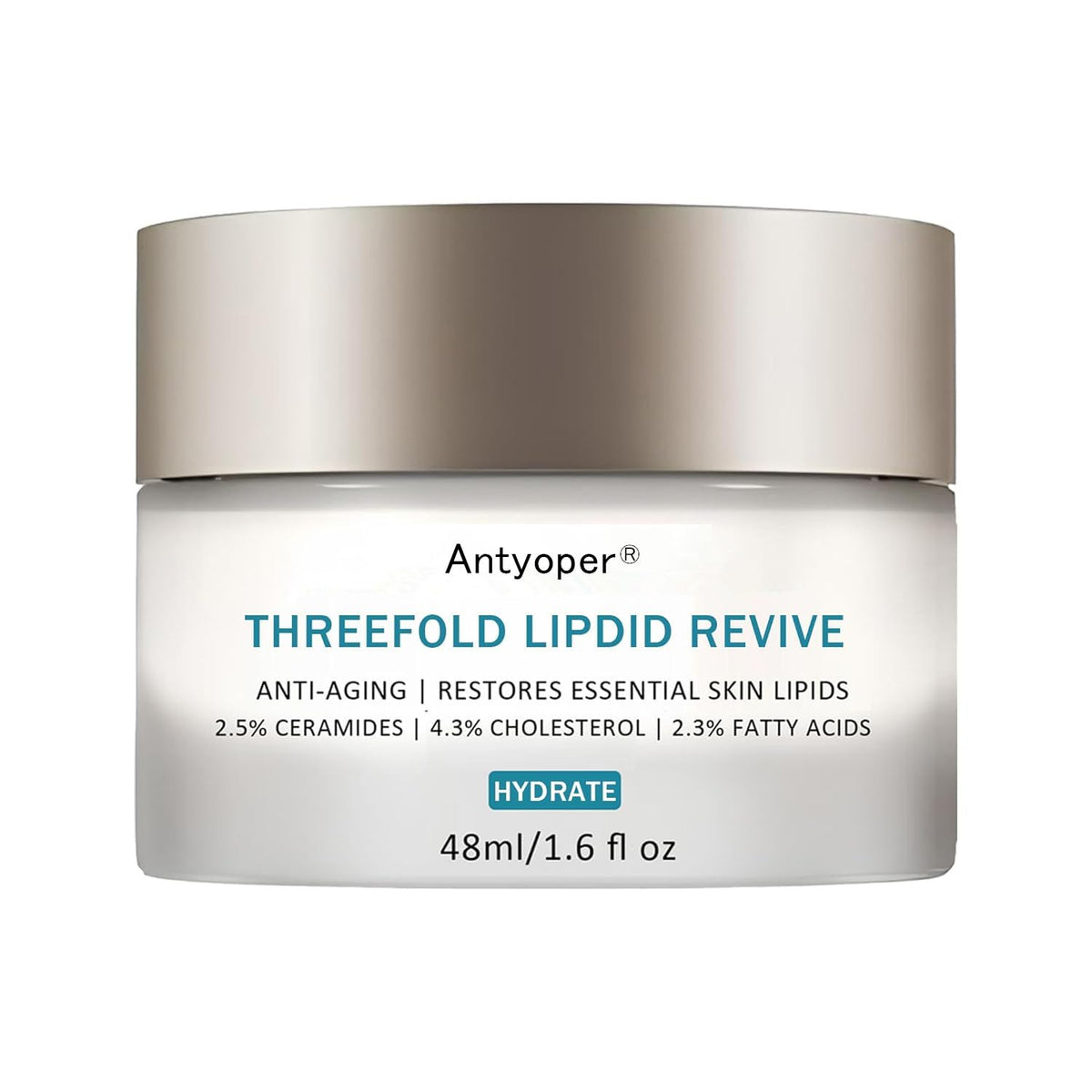 Antyoper close-up of cream texture demonstrating rich hydration and smoothness