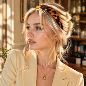 Anvnkl headband styled with office outfit adding chic, professional accent