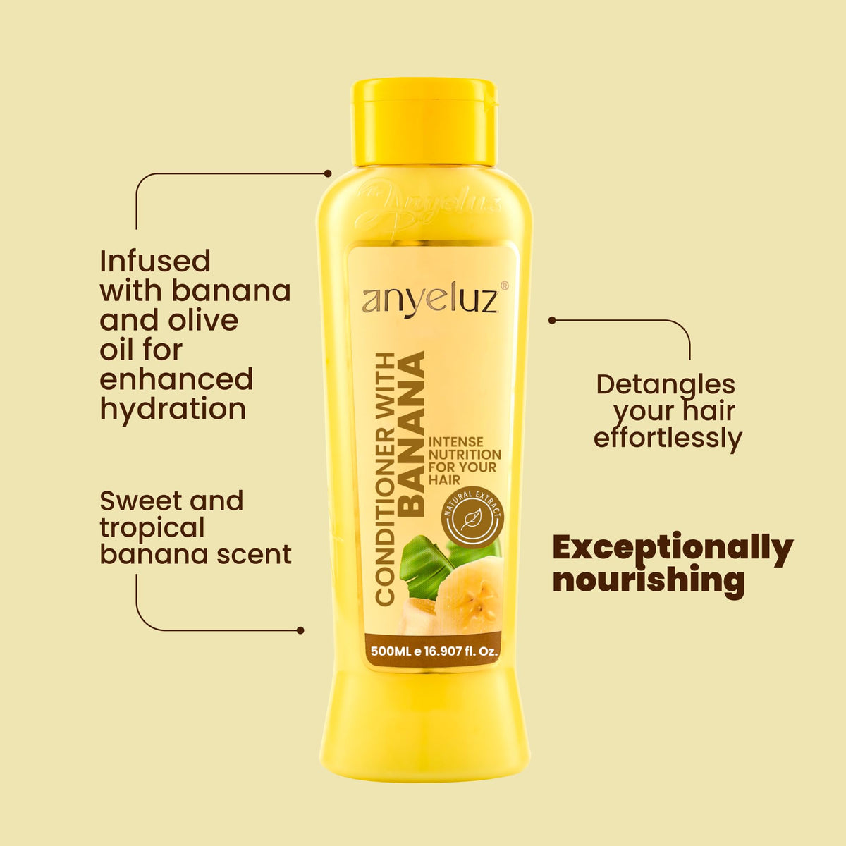 ANYELUZ conditioner being applied in shower for easier detangling