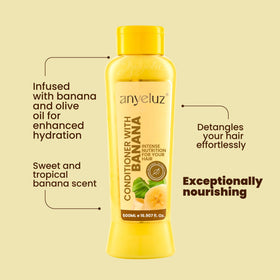 ANYELUZ conditioner being applied in shower for easier detangling
