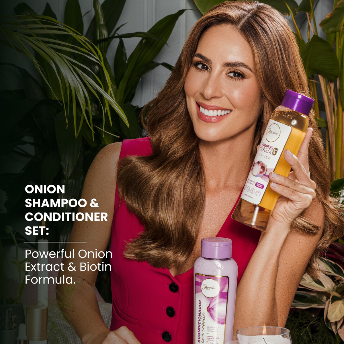 Anyeluz close-up of onion-infused texture highlighting nutrient-rich formulation