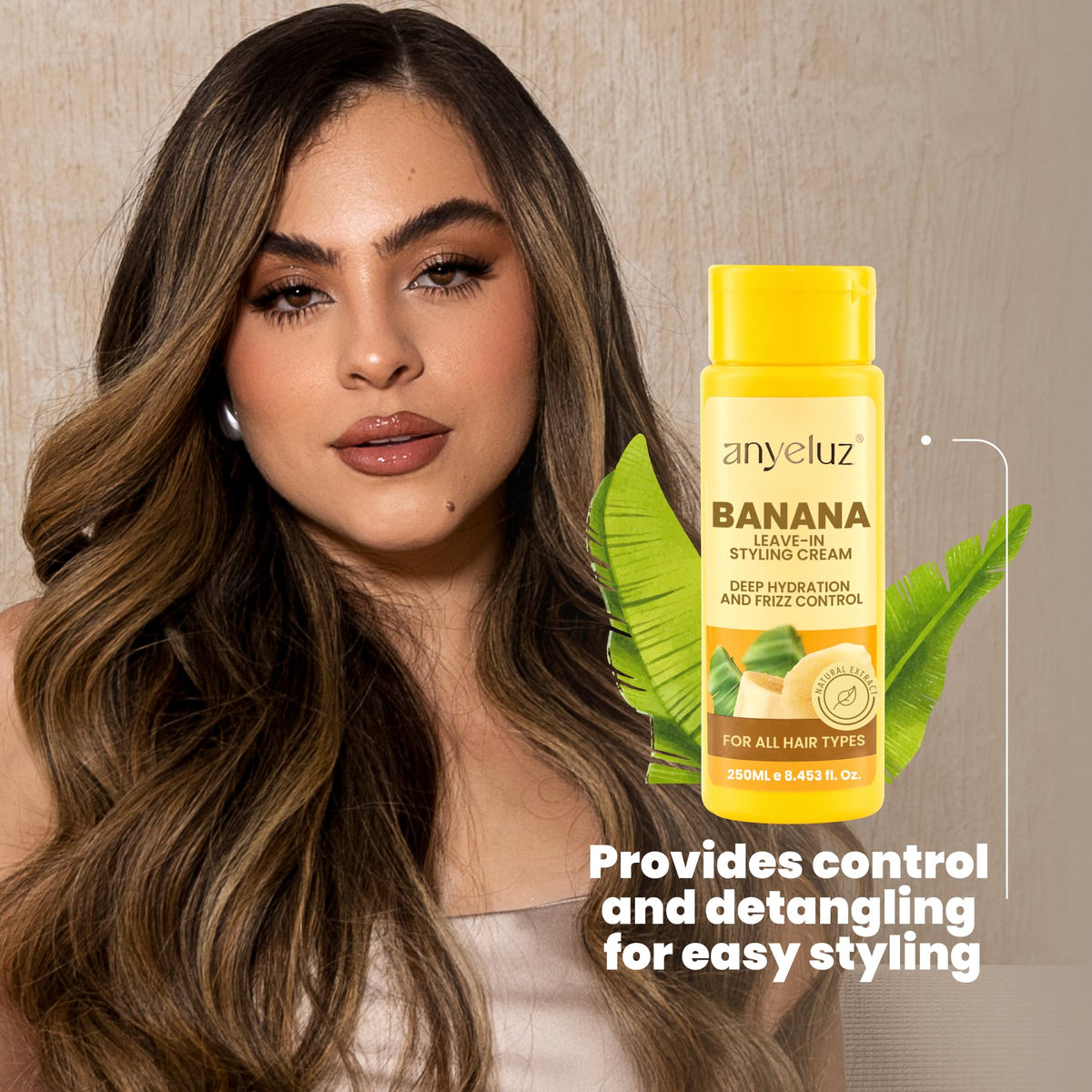ANYELUZ creamy texture closeup showing smooth consistency for detangling
