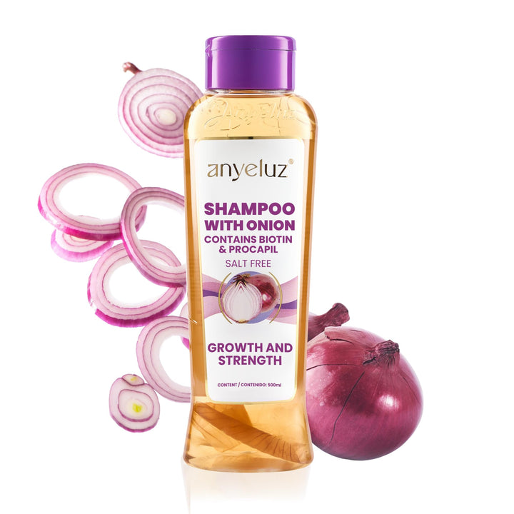 ANYELUZ front bottle shown upright highlighting packaging and easy-pour cap benefit