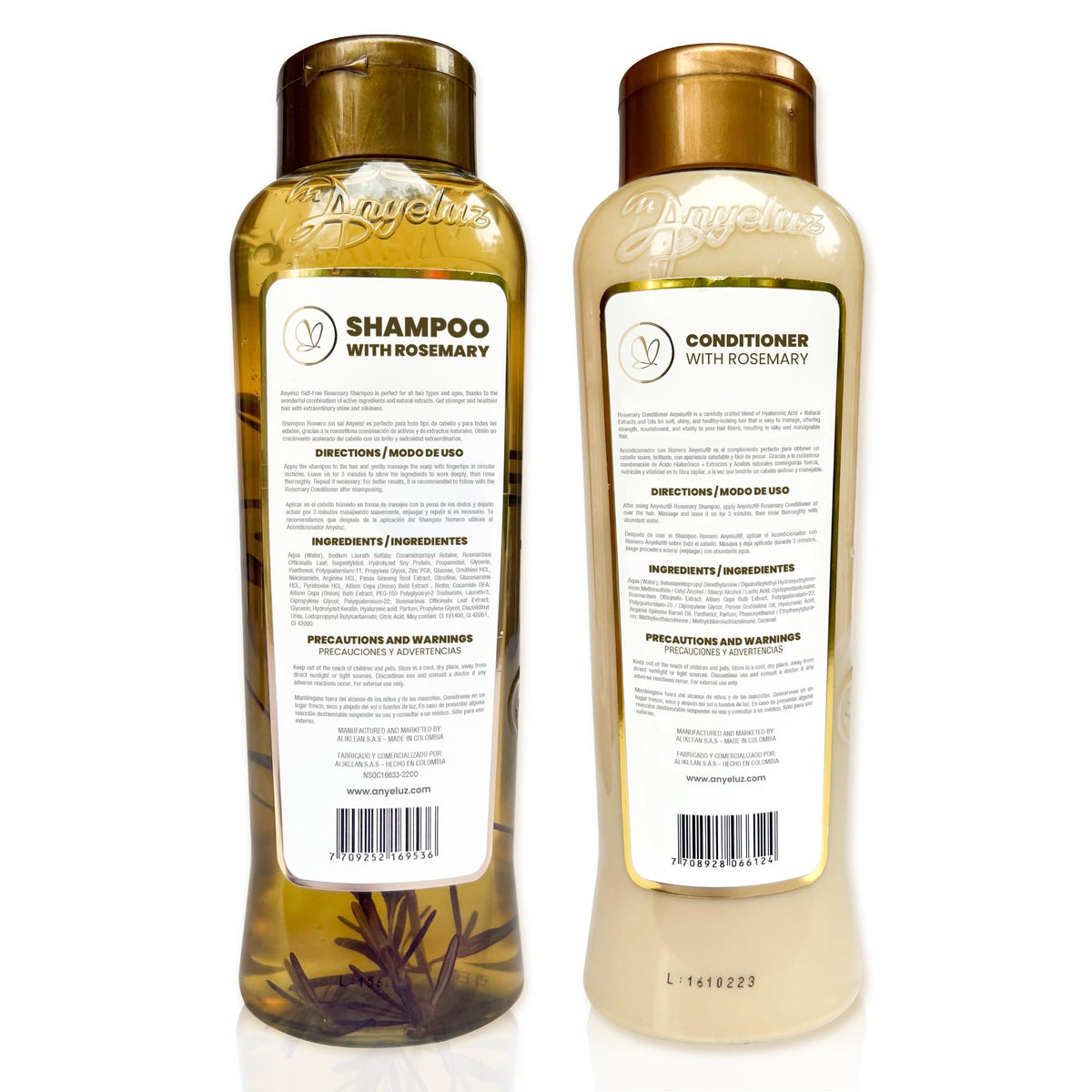 ANYELUZ rosemary and onion extract flatlay illustrating botanical benefits