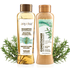 ANYELUZ front packaging showing the shampoo and conditioner for daily hydration