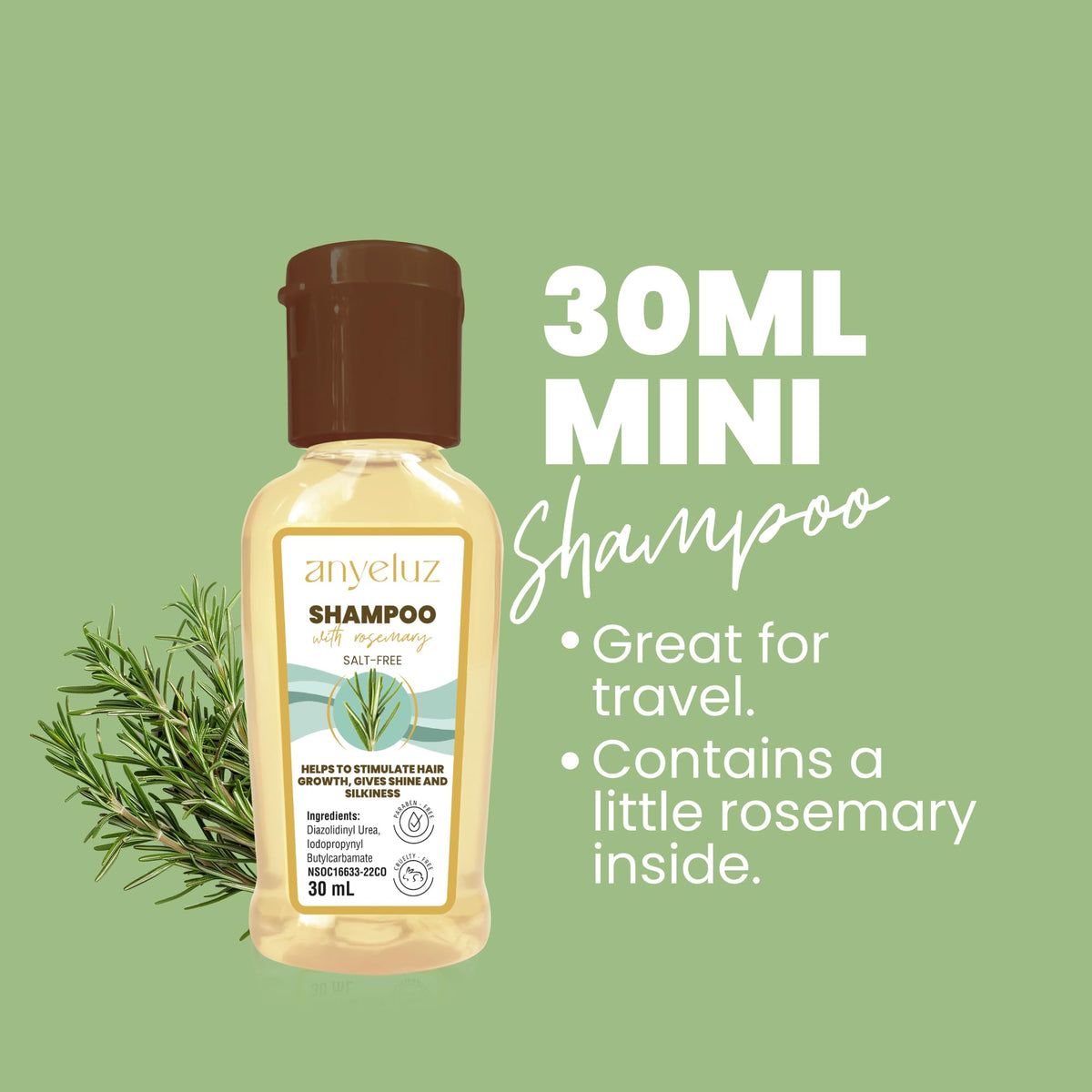 ANYELUZ bottle on bathroom shelf showing neat storage and daily use